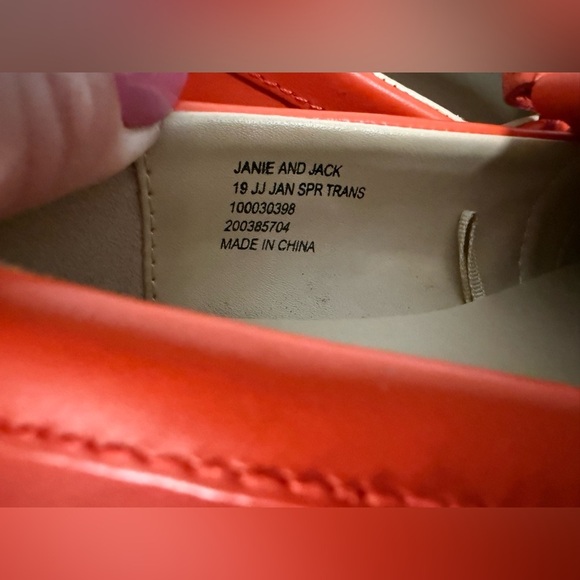 Janie and Jack Orange Leather Tassel Loafer Shoes Kids Size 9 - Picture 6 of 9